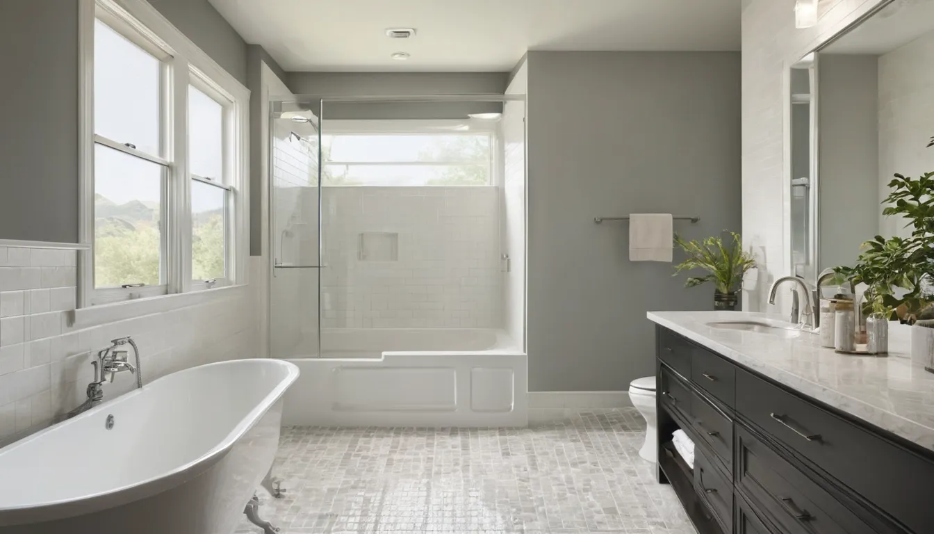 Provider checking a new low-entry walk-in shower with a built-in seat in a Plano home